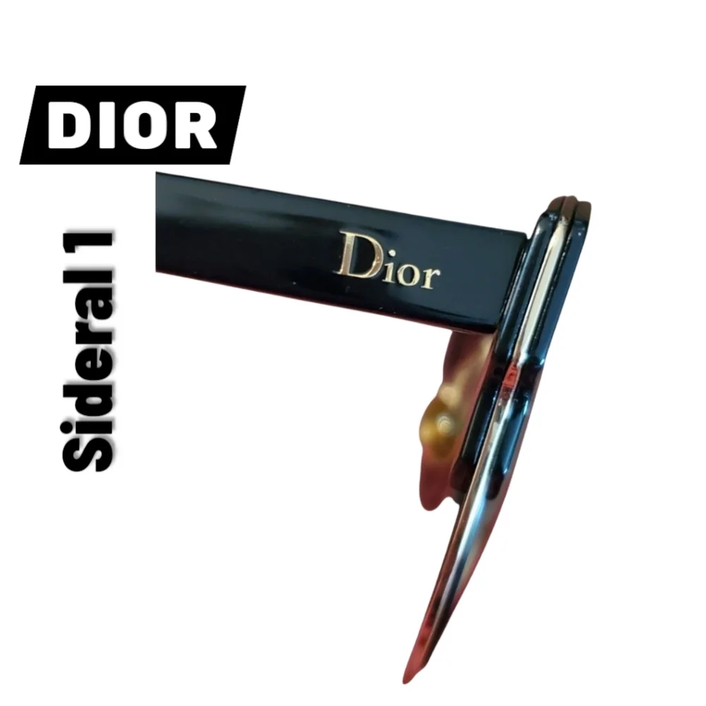 DIOR Black and Gold Sideral1 Round Frame J63Y1 Unisex Sunglasses